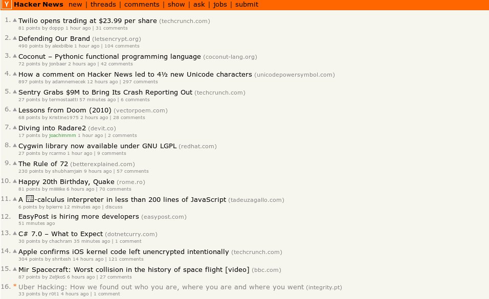 r0t1v's tweet photo. @fabiopirespt @fjreis we are in the 1st page of @HackerNews #uber #bugbounty #infosec #security #integrity #hacker1 https://t.co/qfUZjlSTOg