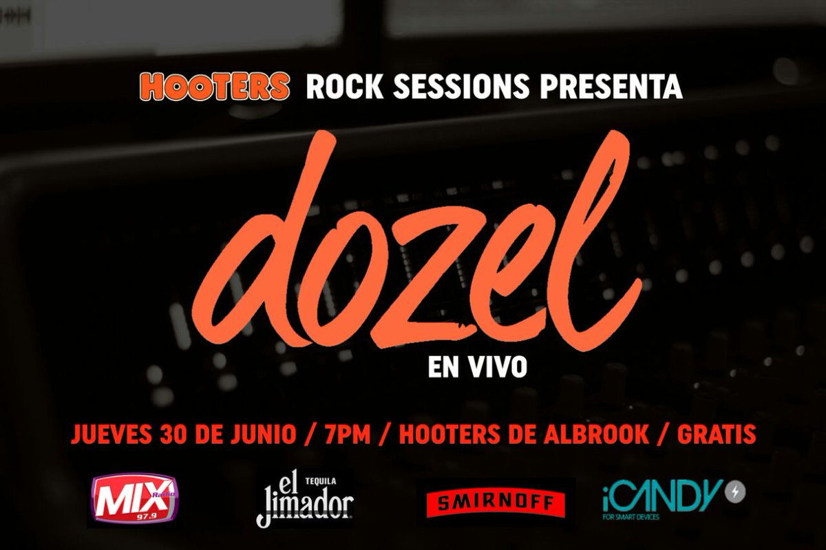 DozelOficial's tweet photo. Próxima fecha @HootersPanama albrook jueves 30 7pm @Connieesays18 @larisa129 @PaolaRegalado @rockerpty https://t.co/OH1QCoC9TE