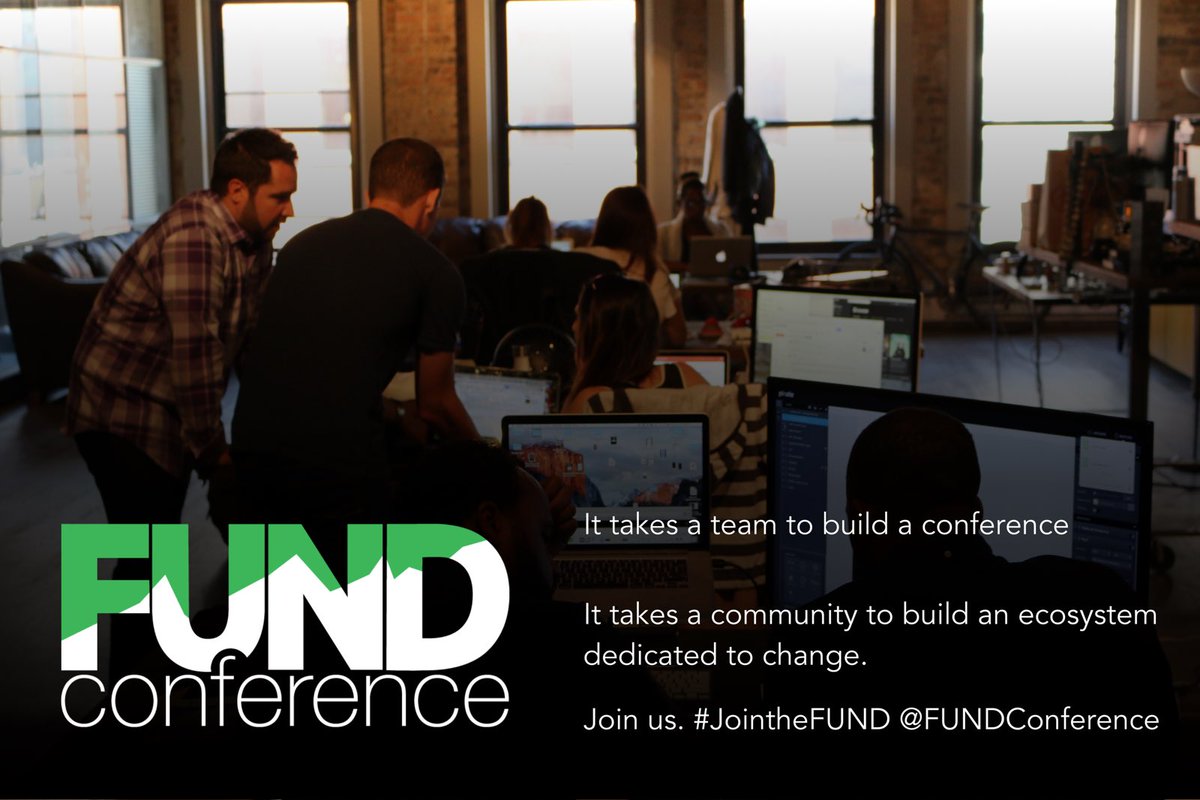 FUNDConference's tweet image. Are you ready to #JointheFUND? Chicago, Sept 27-29. Early bird tickets available now fundconference.com/tickets