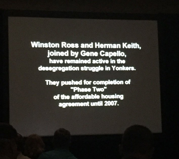 NOYourCFO's tweet photo. Viewing of "Brick by Brick" which discussed the racial segregation case in Yonkers feat Winston Ross #CAPLAW https://t.co/qJA3LM4frw