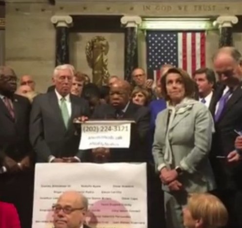 igorvolsky's tweet image. Democrats all gather around @repjohnlewis as he powerfully connects #sitin to Civil Rights movement: