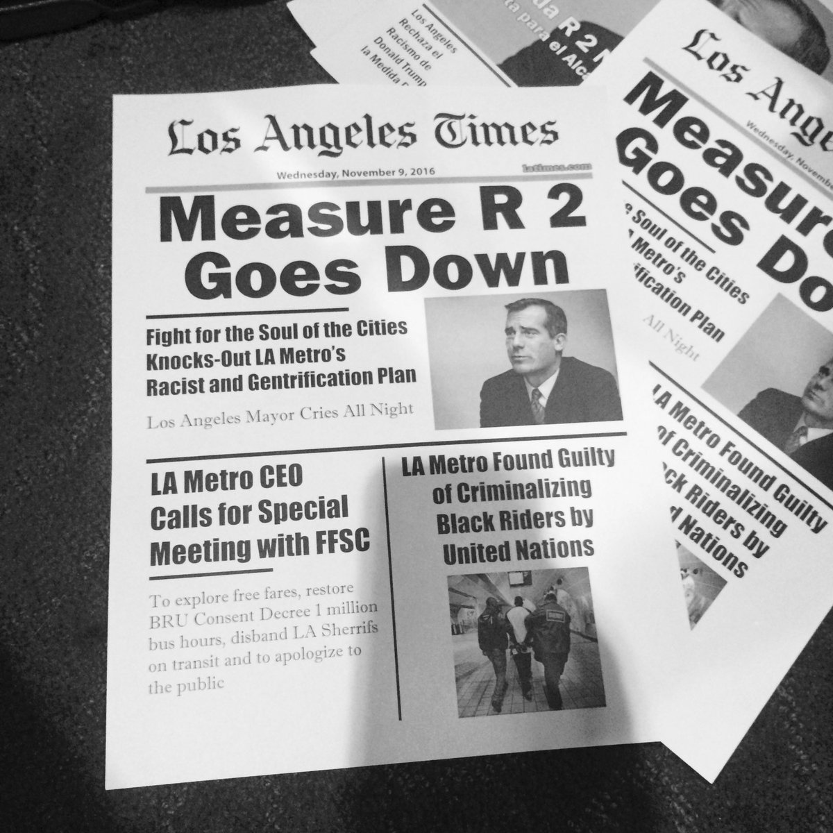 Redpipil's tweet photo. @laura_nelson @FightSoulCities @metrolosangeles lets get ready to rumble #measureR2 will go down #transitapartheid https://t.co/fV0c3r8ZQk