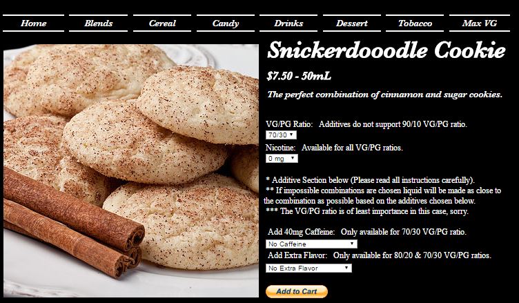 RXNLiquids's tweet photo. Who doesnt love cookies? Our Snickerdooodle is the perfect combo of cinnamon &amp;
sugarcookies! https://t.co/413k50kiiS https://t.co/yWcc6B6dfR