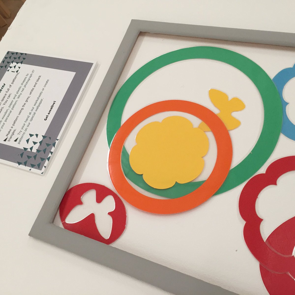 JessicaHartsho5's tweet image. The education area for @SheilaBownas 'Life in Pattern' is coming together. #funwithpatterns