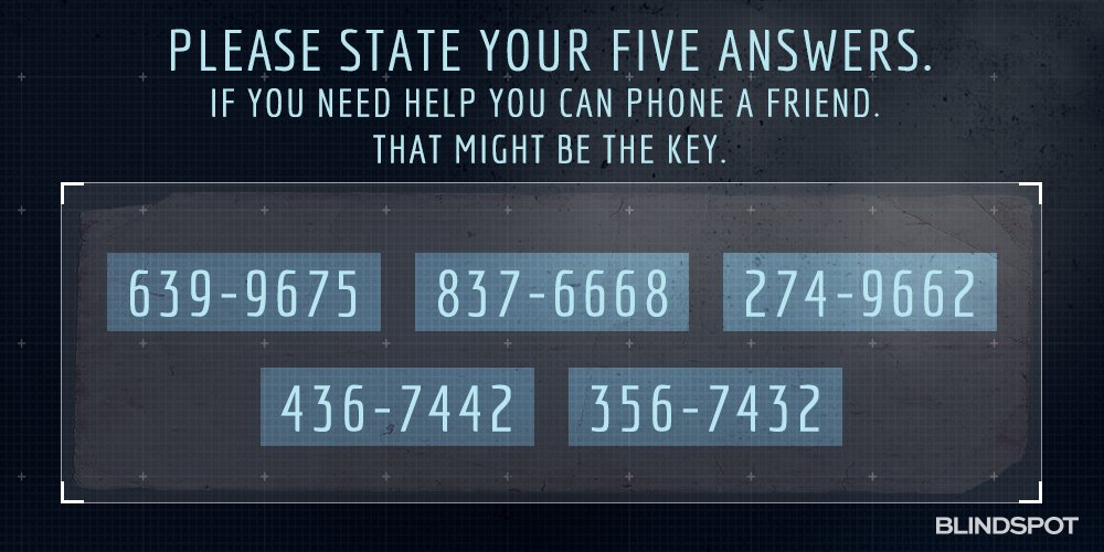 You can always phone a friend. Submit all five answers to this puzzle with #GameOfJane.