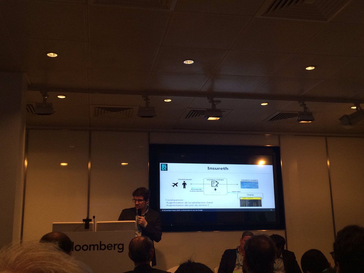 kalydeoo's tweet photo. #Insureth : cas d'usage de la #Blockchain appliquée au retard d'avion #ConfBloomberg https://t.co/Gtkf7lXjKt