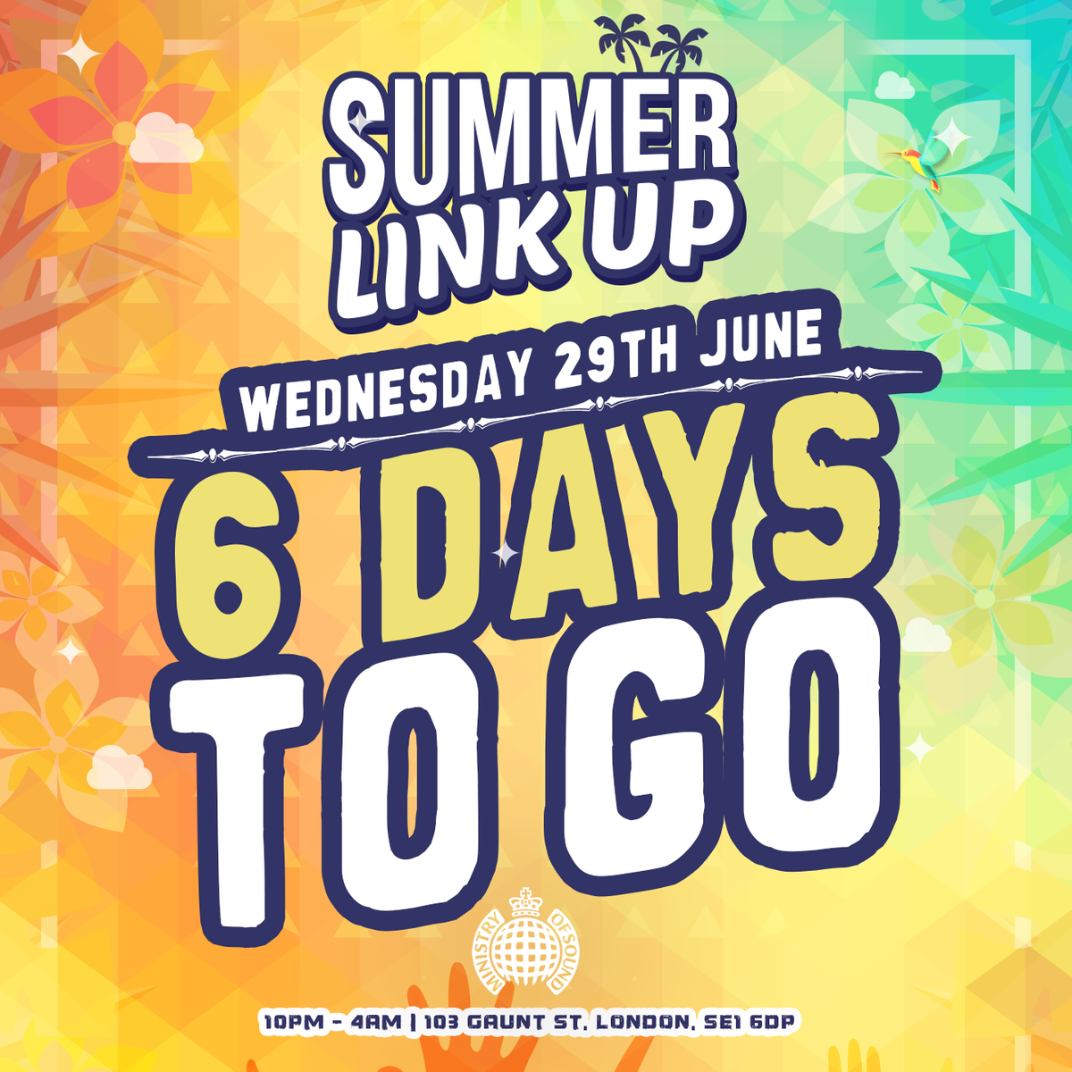 DJSemo's tweet photo. Jus 6 Days to go until London's biggest link upโผ๏ธ
โ๏ธ #SummerLink โ๏ธ
TICKETS ๐
๐ฆ https://t.co/M2iSaDTLyx ๐ฆ https://t.co/uihEHm6FLr