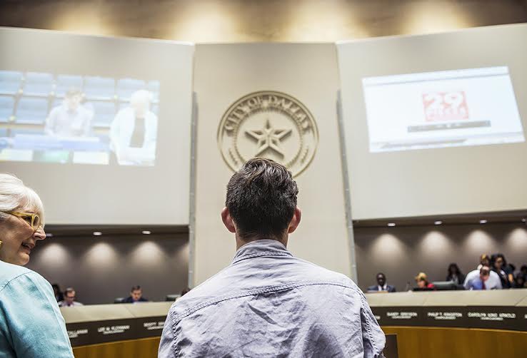 29pieces's tweet photo. @connorrcoleman, intern from @BTWHSPVA, spoke 2 Dallas City Council about 29 Pieces' #RespectProject #OurInternRocks https://t.co/XfKUgflxGL
