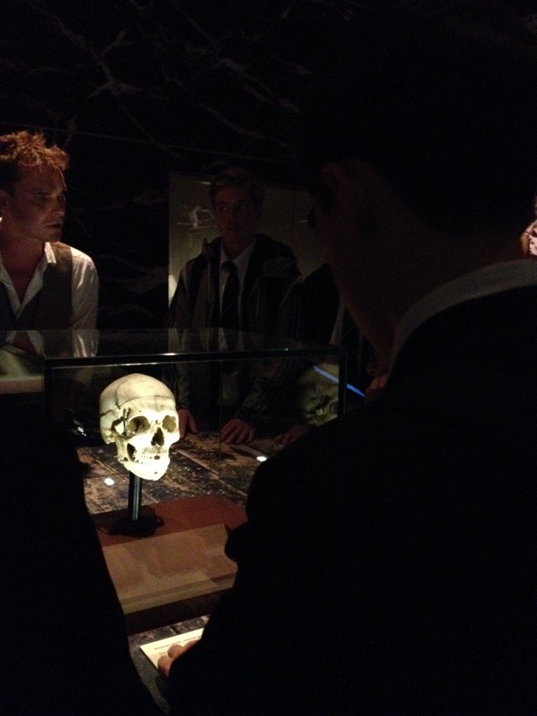 English_FHS's tweet photo. The boys saw the skull given to Sarah Bernhardt by Victor Hugo when she played Hamlet in 1899. https://t.co/eAcXYSnACw