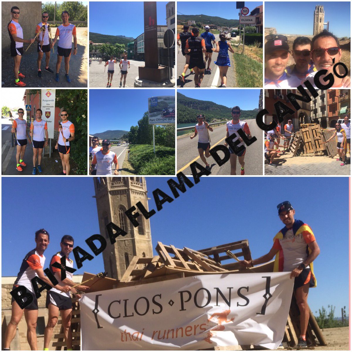 ClosPonsThaiRun's tweet photo. Baixada de la flama del Canigó de Puigcerdà a Lleida #closponsthairunners #cptr #flamadelcanigó #igerslleida https://t.co/Sqis0mzVsD