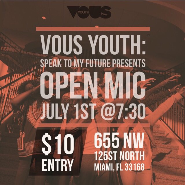rendezvousmiami's tweet photo. Join us next week, July 1, at 7:30p for #OpenMic at #TrinityNorthMiami. Go to https://t.co/z55fRxUpc8 ! https://t.co/JabG3Vc3eQ