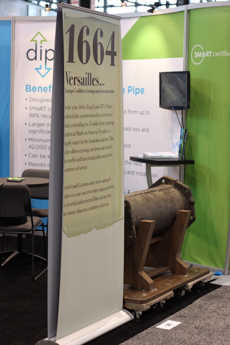 DIPRA_US's tweet photo. Use #ChooseDuctile to share your photos taken with the 352 year old pipe from #AWWAACE16. https://t.co/QfHyDvNHT2