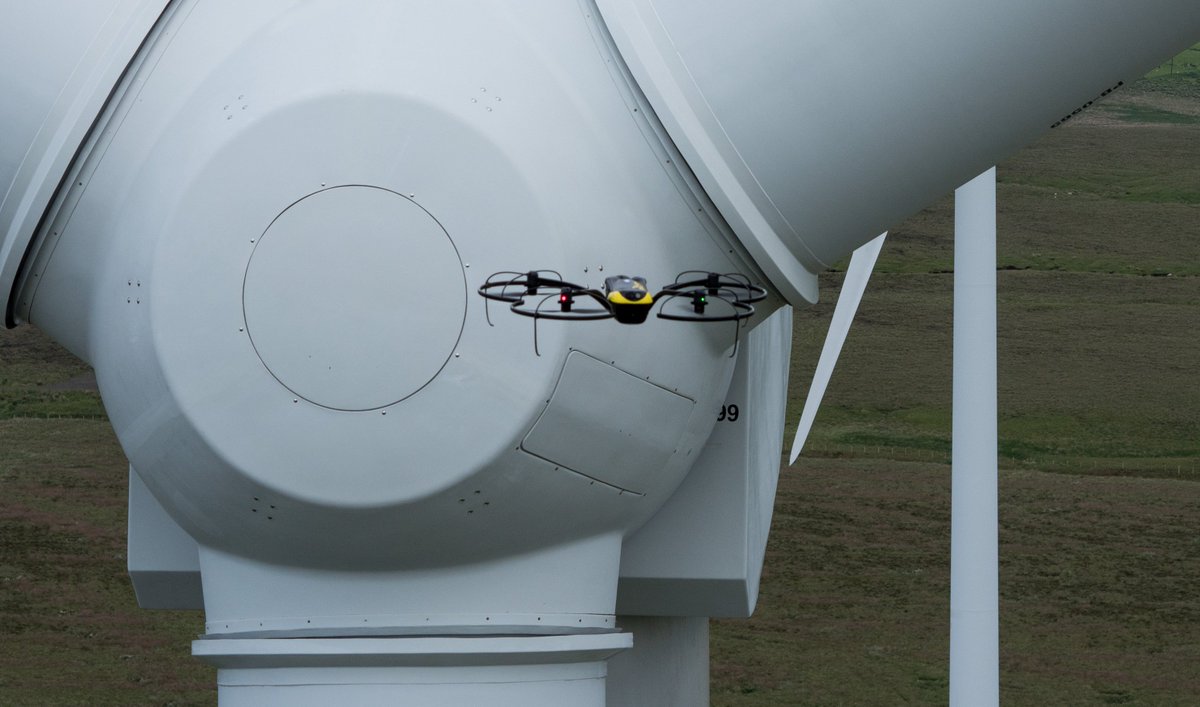 #UAV Windfarm #Surveying with #Albris <a href="/KORECGroup/">KOREC Group</a> <a href="/sensefly/">senseFly, now AgEagle</a>. Thanks to Aerial Vision Scotland for the photo