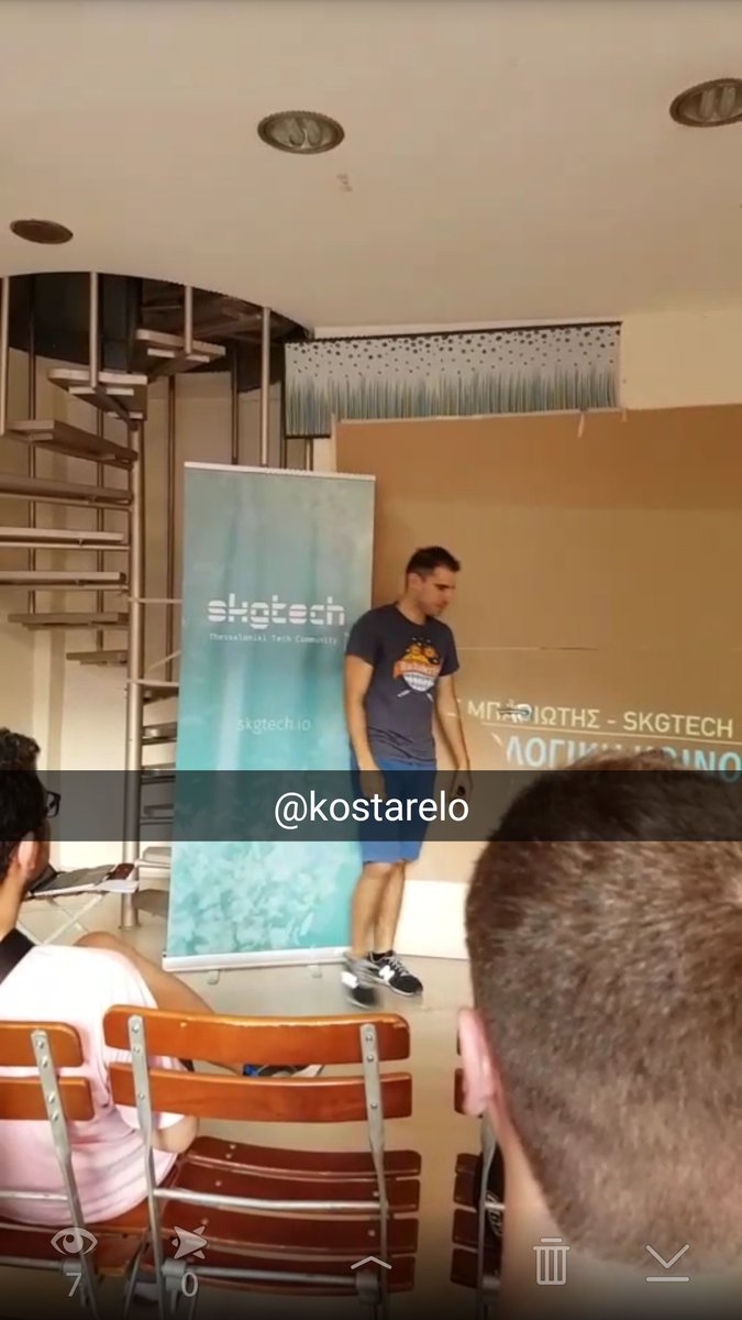 hsoc's tweet photo. Great presentation by @kbariotis about self organized communities for #stampfestival. #SKGtech leading the way! https://t.co/L1WOzgRJdm