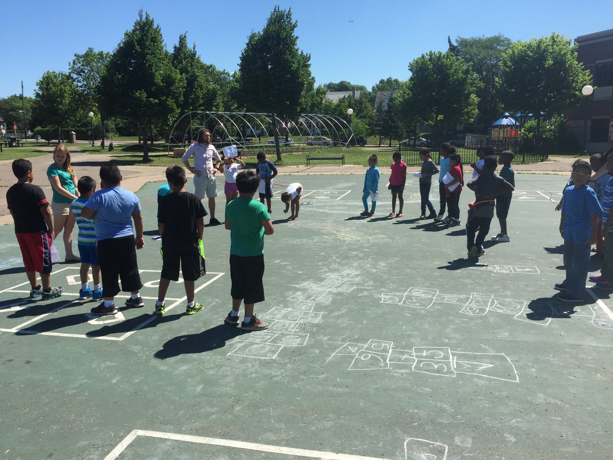 ESL_Radel's tweet photo. Mr. Colin @MrC4TFA closing out a great hopscotch math lesson on the playground #mathisfun #lessonclosure #apttfa16 https://t.co/EUvKNPjU93