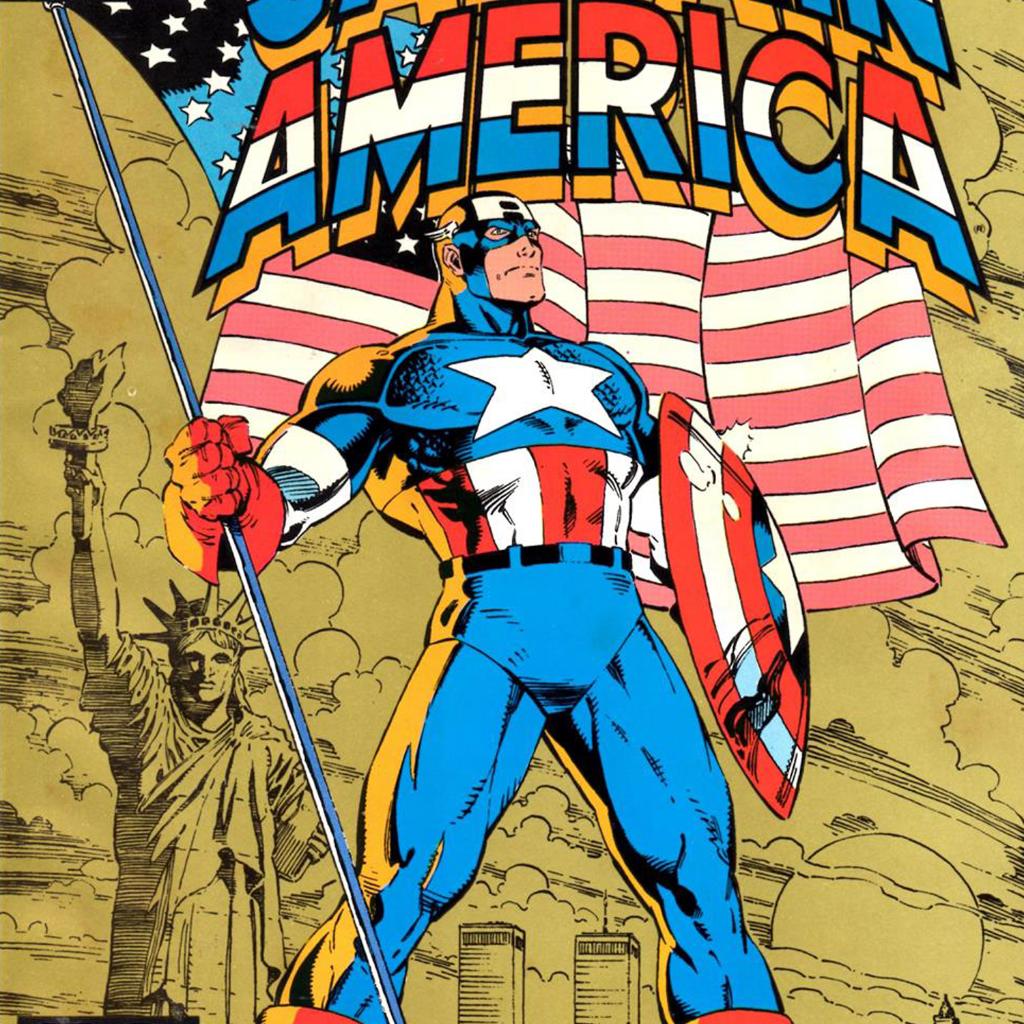 Marvel's tweet image. Turn back the clock to #CaptainAmerica’s 50th anniversary! bit.ly/28RPiu5 #Cap75