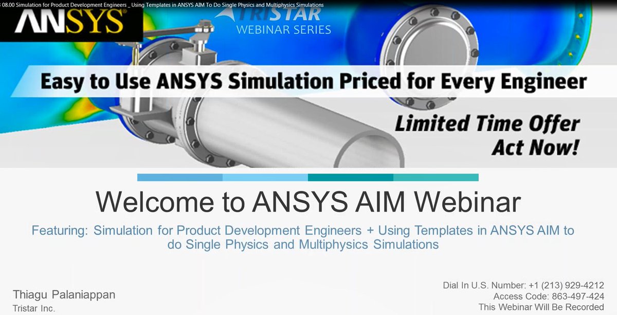 TriStarHQ's tweet photo. #simulation #webinarreplay #PRODUCTDESIGNENGINEERS + HOW TO USE TEMPLATES IN #ANSYSAIM https://t.co/8DvTmQ0QVy https://t.co/o3k7TLyPlz