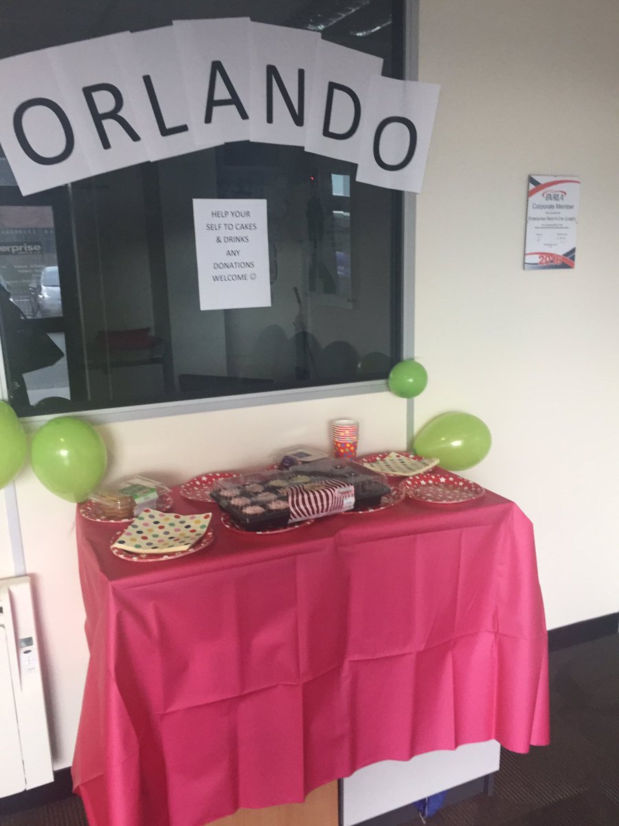 LeighEnterprise's tweet photo. The branch is nearly ready for our Cake Sale to raise money for the families effected by the Orlando Shootings! https://t.co/Txy8VE9nW0