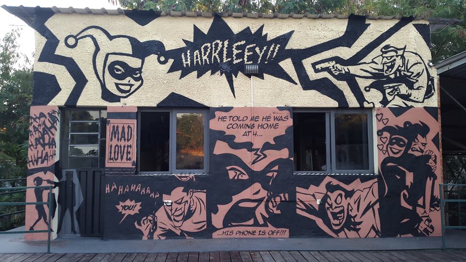 prizprazpruz's tweet photo. Muro listo #fullwall #stencil #harleyquinn #joker #madlove #streetart https://t.co/HHAEZ3HDhY