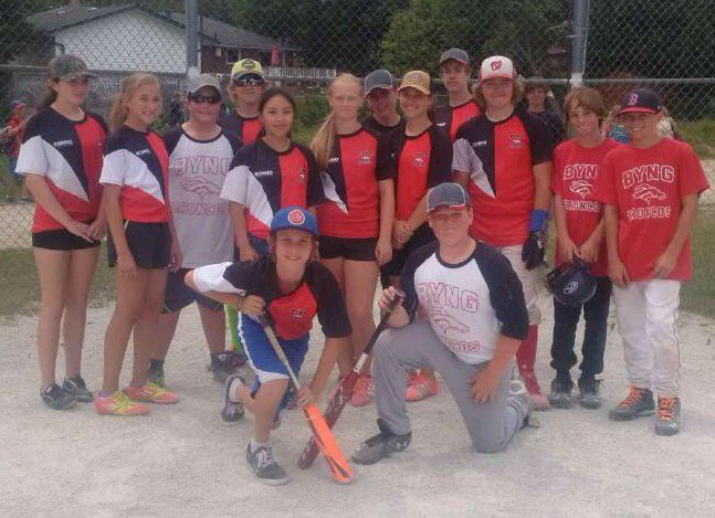 Byng having fun at baseball today