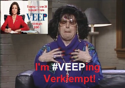 Fam4Fun's tweet photo. #VEEP SeasonFinale 
Sun 6/26~10:45pm
Say it's NOT So @VeepHBO! 
Im #VEEPing #Verklempt! ;)
#Veeples @DavidHMandel https://t.co/EGcDuUsrJW