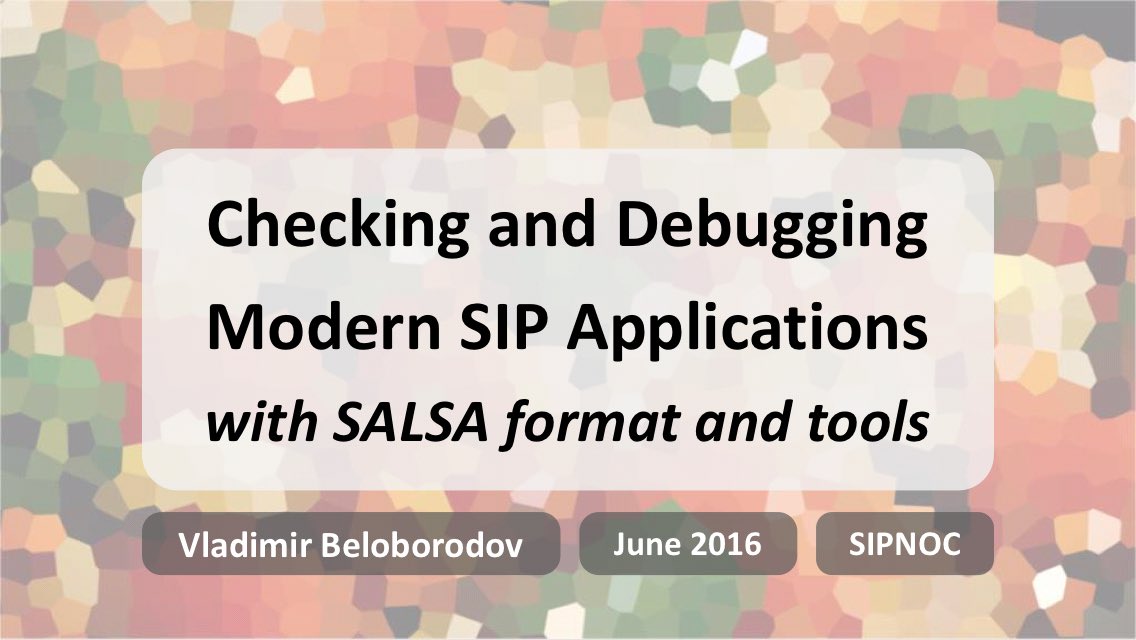 VladimirTechMan's tweet image. I was good to present #SALSAformat to the audience of #SIPNOC. Right ahead of releasing updated specs &amp;amp; early tools.