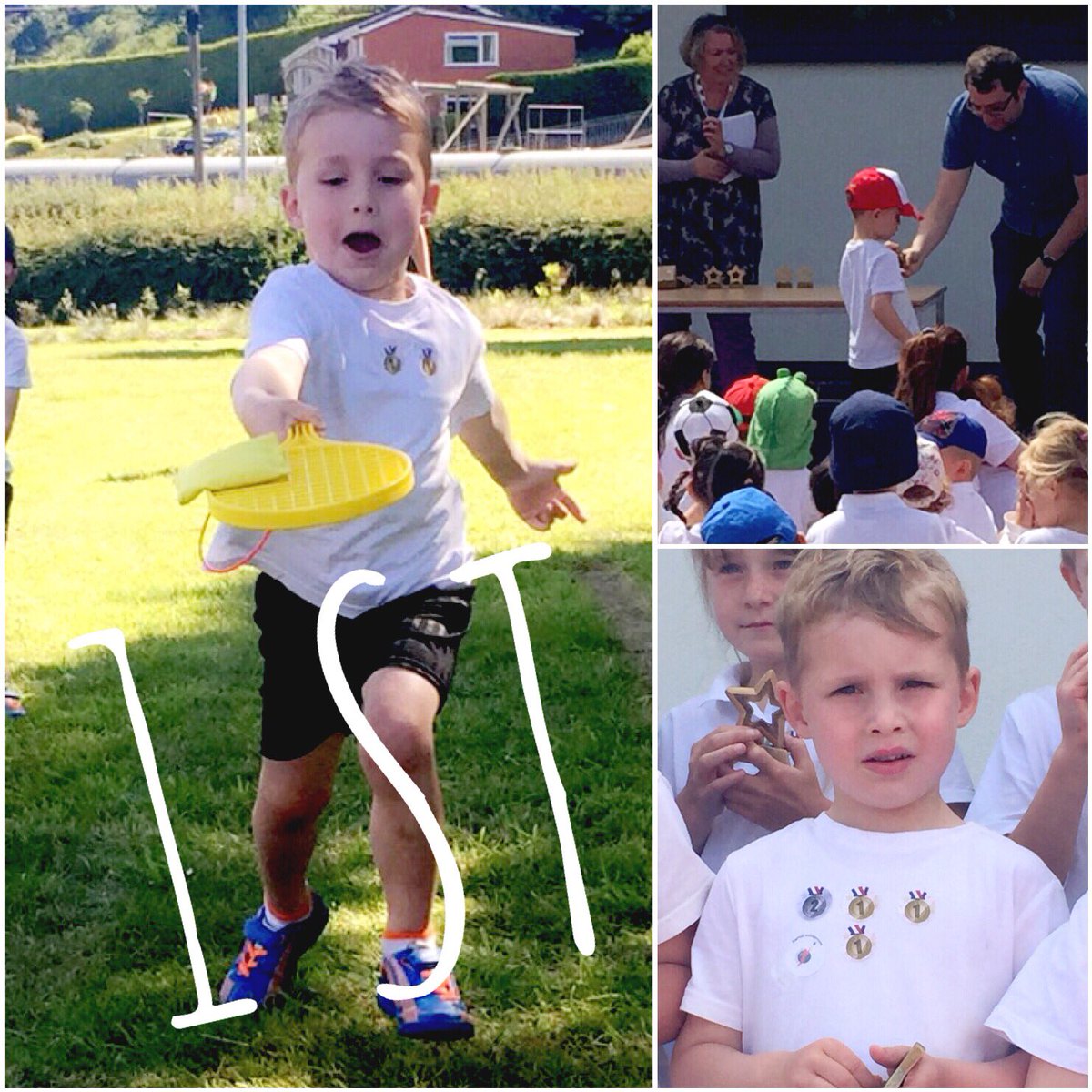 EmmaGallier's tweet photo. Iozy's first sports day and he came 1ST boy in his class!!! Amazing!! 😃🏃🏼💨🏆 #proudmami #emotional #thatsmyboy https://t.co/u4MsKTQCK6