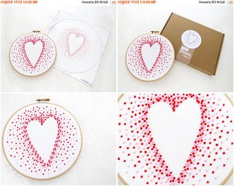 25% New designs... Embroidery Kits and Patterns
#nedlework #hoopart #love #cottonanniversary #etsy #frenchknot