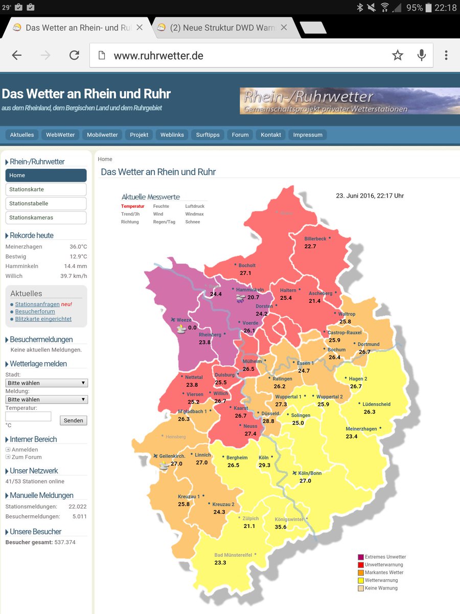 worfinator's tweet photo. Ich würde sagen, die Unwetterwarnungen auf ruhrwetter.de haben den Probelauf heute bestanden! #Gewitter #Ruhrgebiet https://t.co/Kq9qRyGLFB