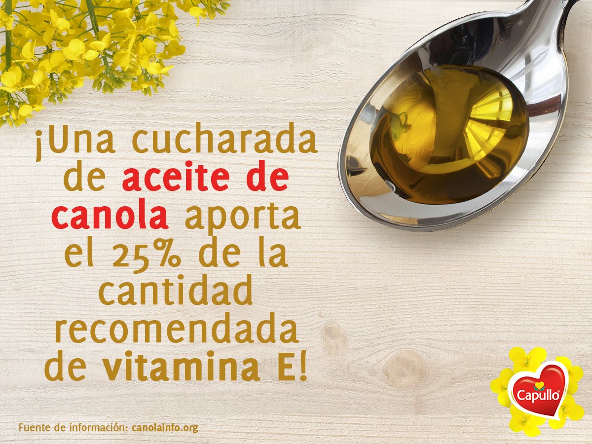 CapulloMexico's tweet photo. El aceite de canola como parte de una dieta saludable.
#MiCapullo https://t.co/MAzOLgaJiG