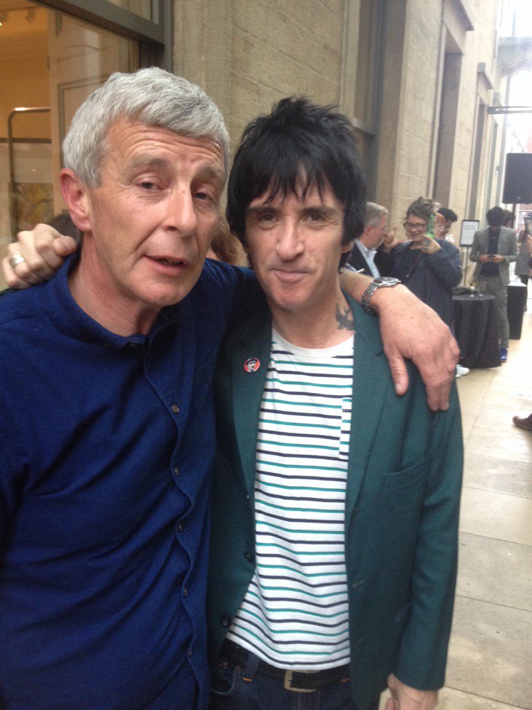 simonWolstencr1's tweet photo. With fellow author/musician @Johnny_Marr earlier@BritishVogue exhibition earlier https://t.co/D3Do5cxbII