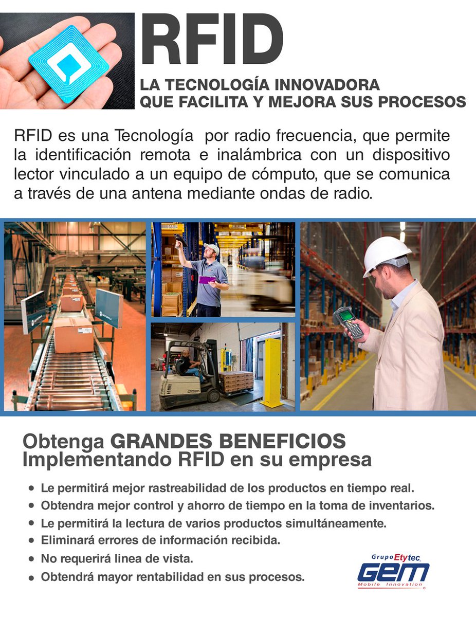 gemetytec's tweet photo. La tecnología innovadora que facilita y mejora sus procesos!!!!! #RFID https://t.co/AOHwGIdx6D