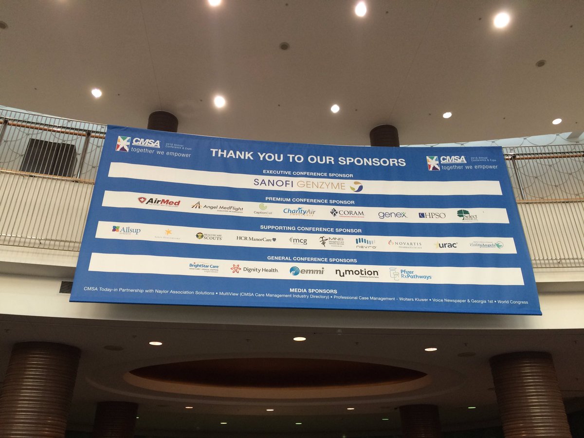 CMSANational's tweet photo. Thank you to all our amazing sponsors for your support of #CMSA2016! We couldn't do this without you! https://t.co/70kPRveoHx