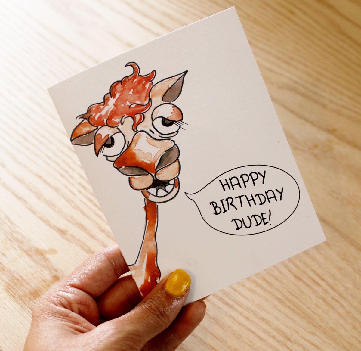 GreetsDesigns's tweet photo. Just uploaded this dude to my @Etsy shop! #Camel #Greetingcards #birthday https://t.co/nT77kJhmXR