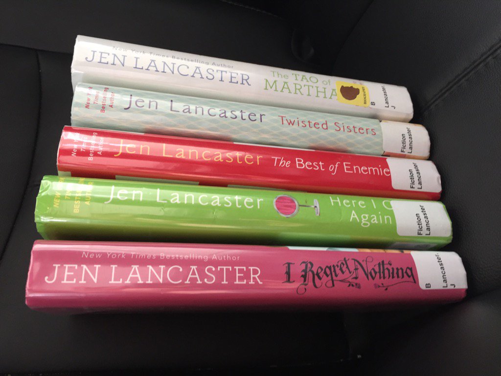 NicolHowald's tweet photo. @altgeldshrugged @danna_darby I somehow got behind on my #JenLancaster reading. About to fix that this weekend! https://t.co/O7WcXiy3YZ
