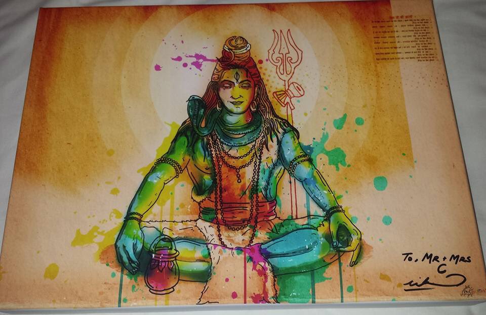 FreeCakesLeics's tweet photo. Totally obsessed with my beautiful painting by @Inkquisitive .. #MrInk https://t.co/4XqGndUOmm