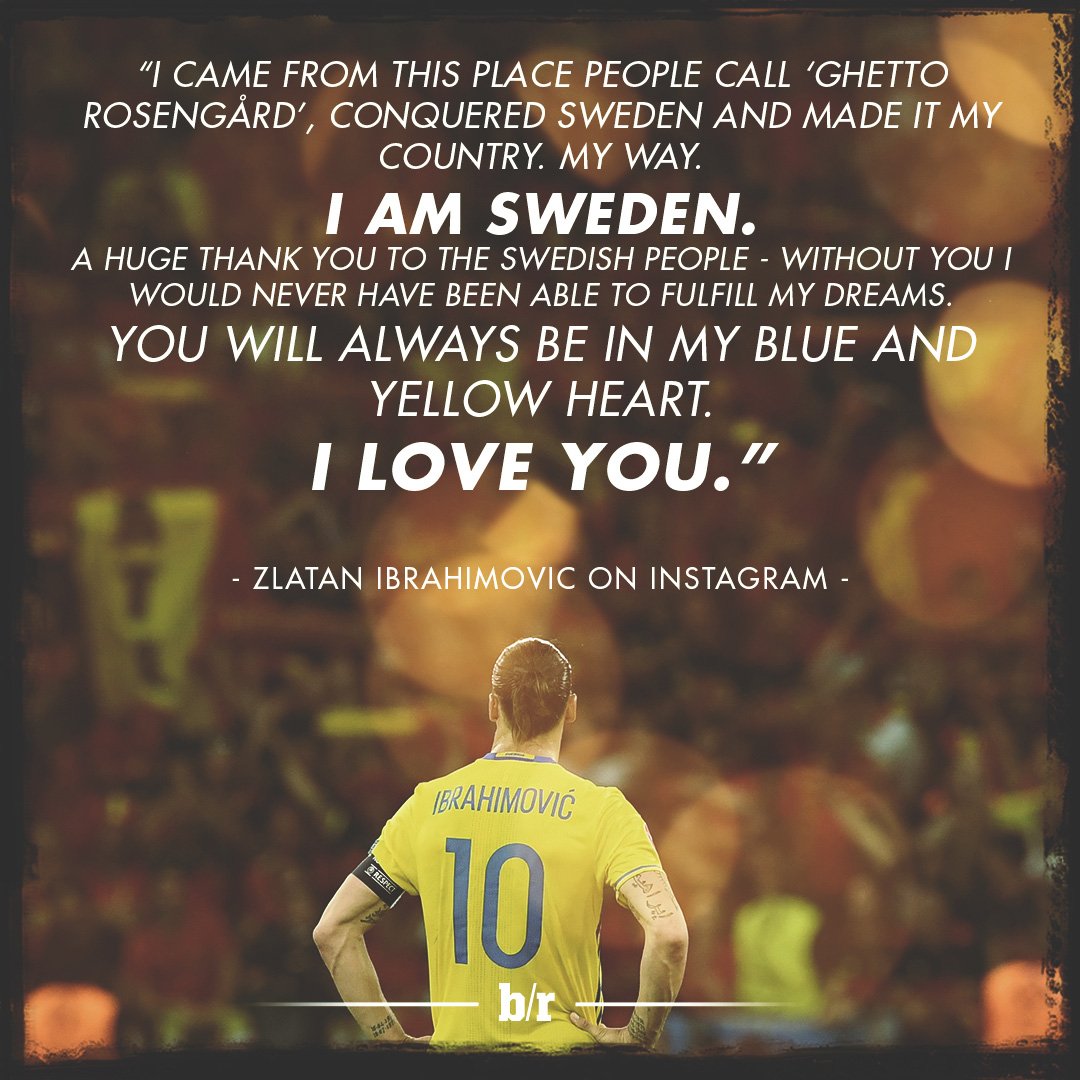 brfootball's tweet photo. Zlatan Ibrahimovic’s message for #SWE fans: as classy as the career that preceded it #Euro2016 https://t.co/EGrkEEnbvk