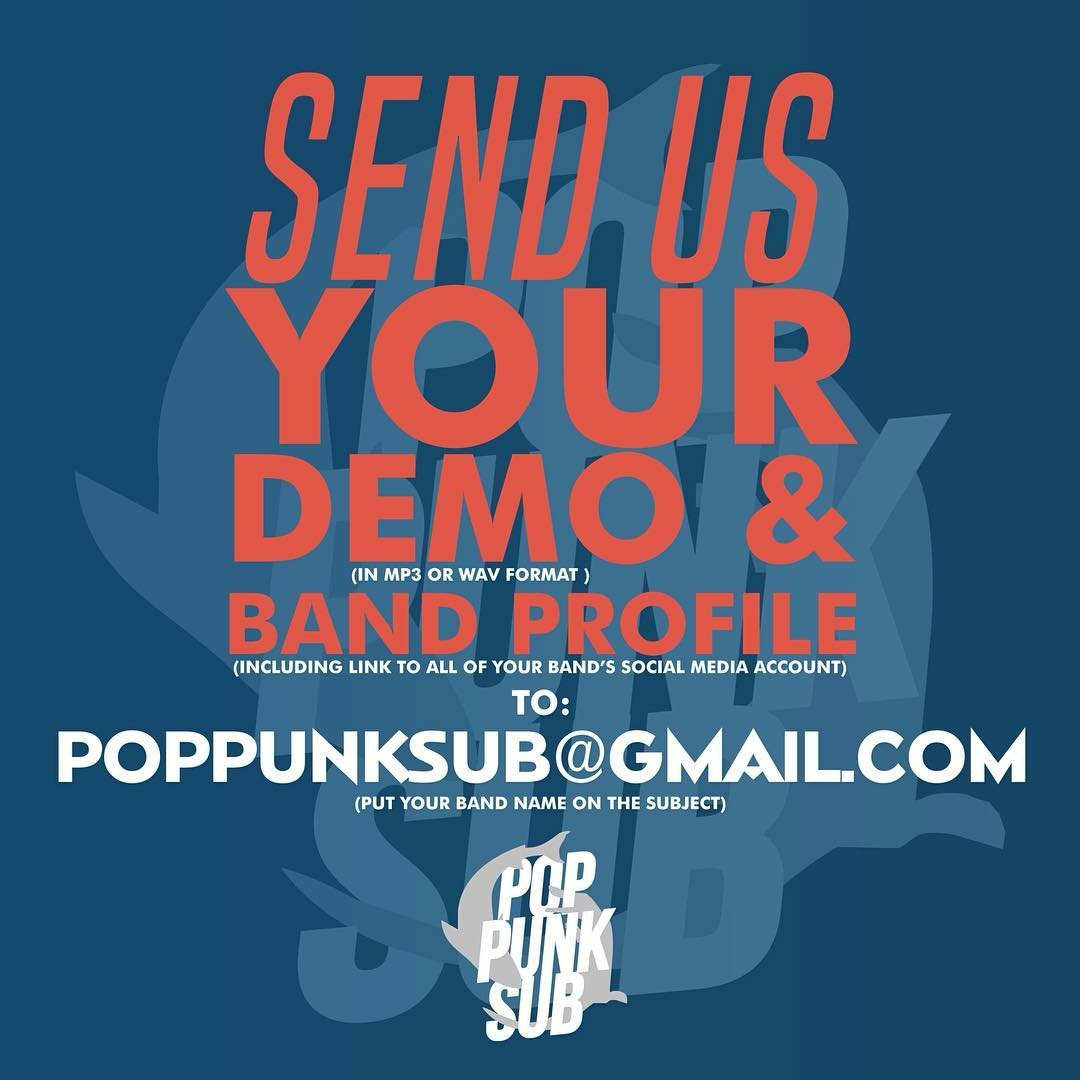 Yang punya band punk kalian bisa kirim demo+profil band kalian di program Pop Punk Sub, cek flyer utk detailnya ya.