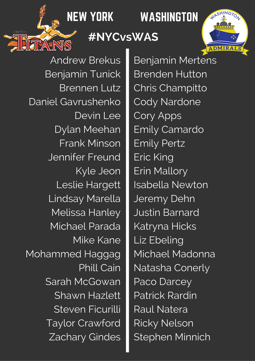 MLQuadball's tweet photo. This weekend's rosters. #NYCvsWAS #PHXvsSF #ROCvsCLE #16for16 https://t.co/uDtnqTXm7J
