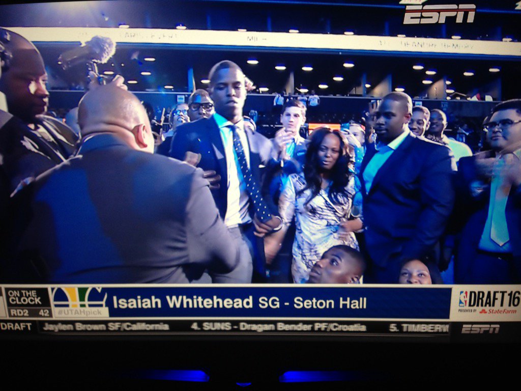 heiressofsight's tweet photo. 🎉🎉🎉🎉 #SHUPirate #HallBall #ReallyBigThings @IsaiahW_15 so proud of you kid!!! Go get em @utahjazz! #NBADraft2016 https://t.co/qsV0g34LrC