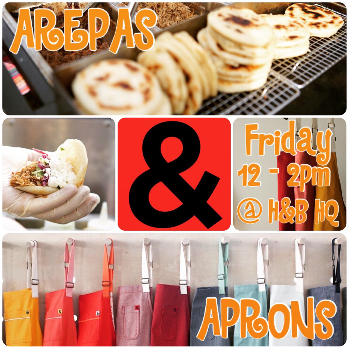 comidaLA's tweet image. Come see where aprons are born and eat some arepas! @hedleybennett tomorrow 12 - 2pm 😄
3864 S Santa Fe Ave, 90058