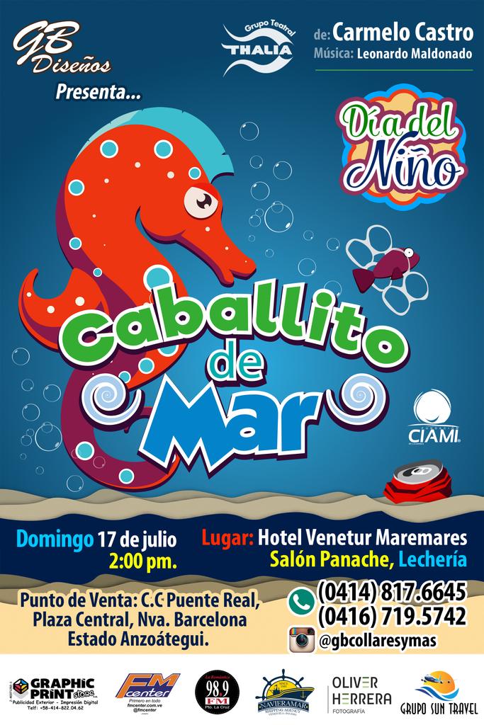 GBDisenos's tweet photo. #Lecheria el Día del Niño te traemos la mejor opción, Obra de teatro musical infantil 17/7 #Maremares #anzoategui https://t.co/NUaCP3Z1Ka