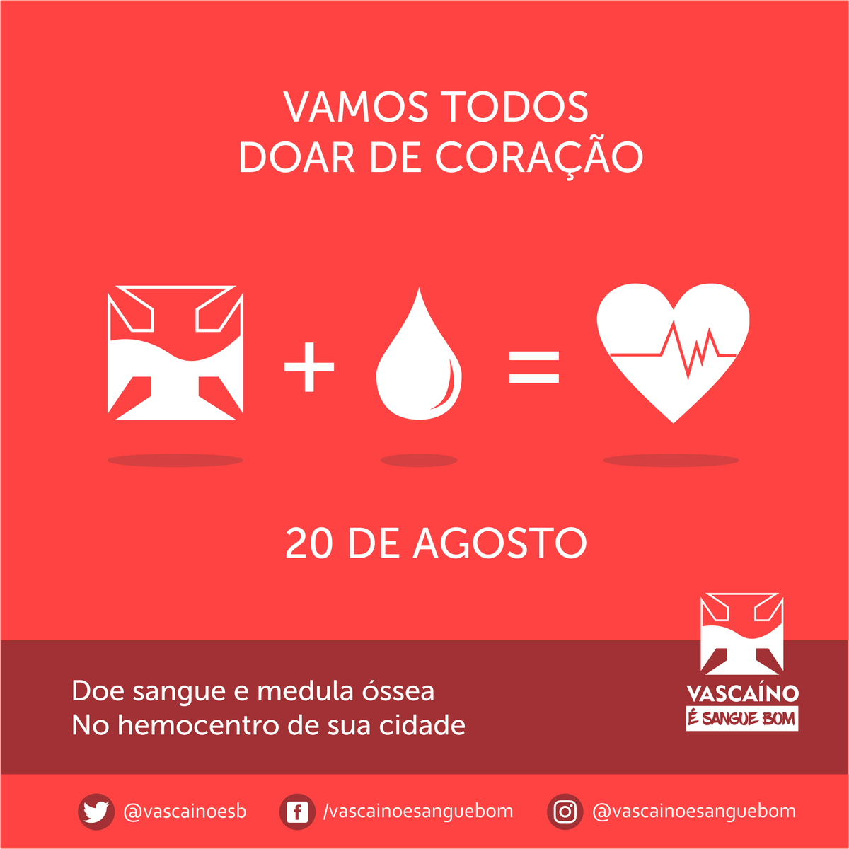 VascainoeSB's tweet photo. Mobilize seus amigos, compartilhe esta ideia. Vamos mostrar que o sangue Vascaíno é rico em solidariedade! https://t.co/0whyz3K0Rb