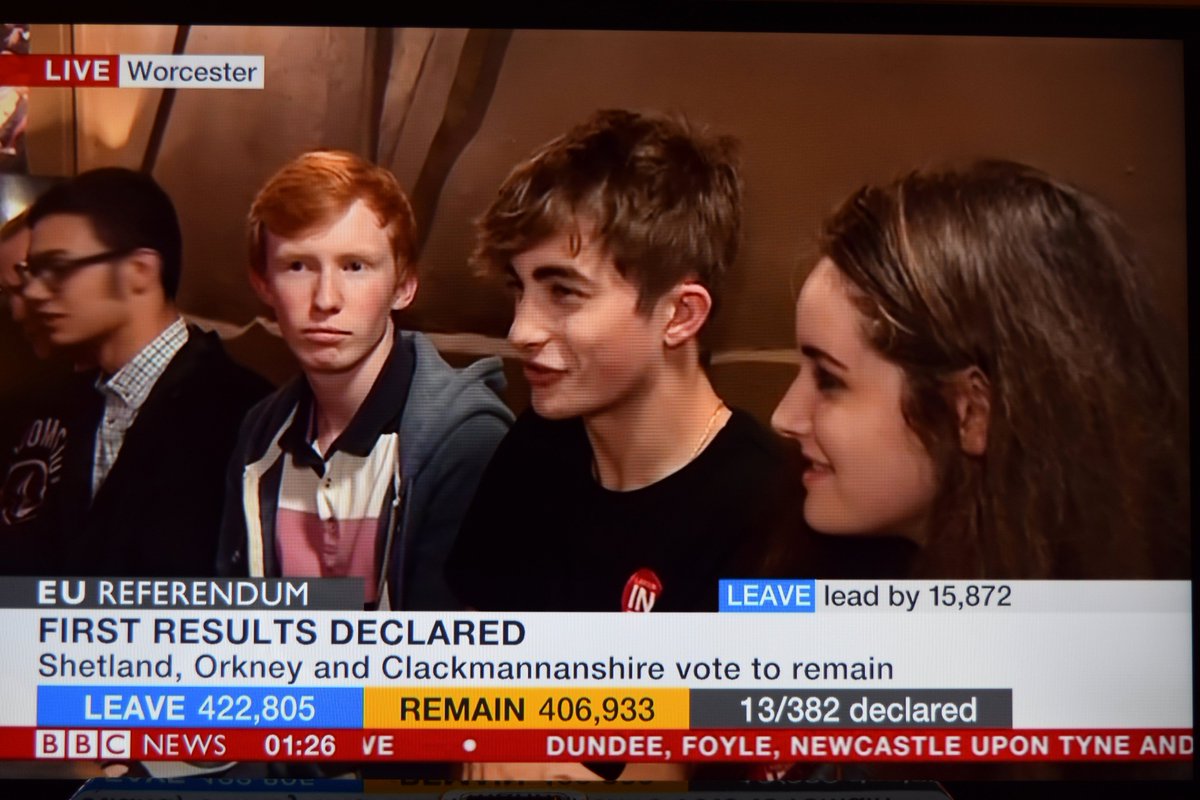 ScottALatham's tweet image. Did anyone else notice that the BBC's latest #EUref interviewees appeared to be Ron, Harry and Hermione?