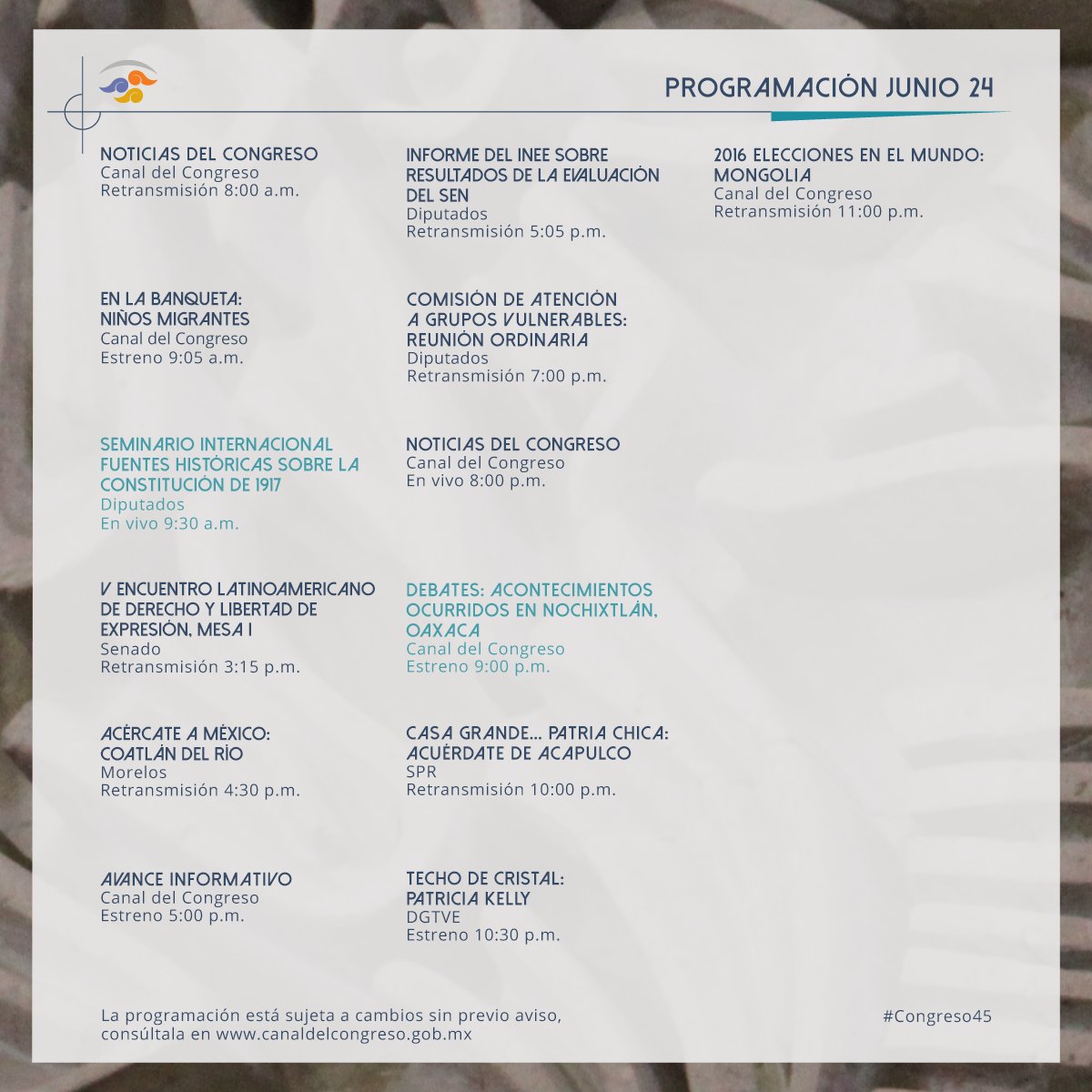 CanalCongreso's tweet photo. #BuenDía sigue las actividades legislativas por el 45.1 TvDigital 110izzi 638SKY 735Dish y https://t.co/NIBeDvB7tc https://t.co/eInALewt8V
