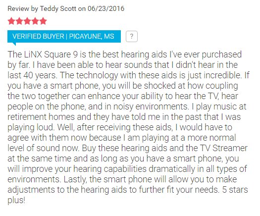 ZipHearing's tweet photo. We just got a fantastic new review on the @resoundus LiNX2 9 #hearingaid !  https://t.co/oY9qSOpj4w Thank you Teddy! https://t.co/nO7aYjfx7V