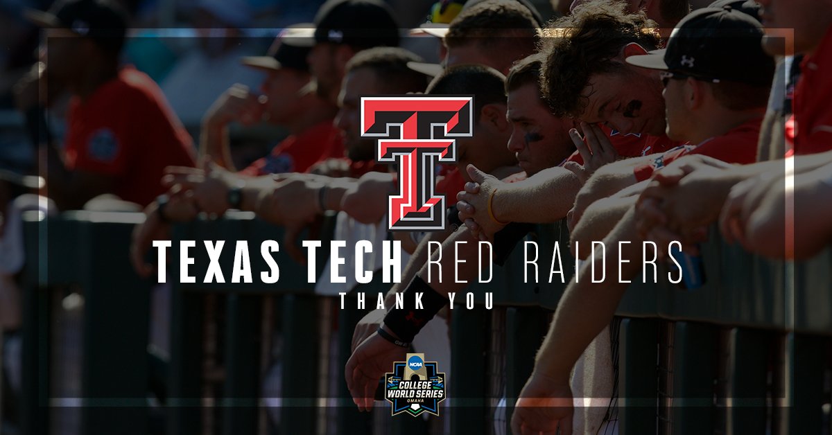 NCAABaseball's tweet image. Congratulations to the Texas Tech Red Raiders on an outstanding season... Hope to see you back in Omaha soon. #CWS