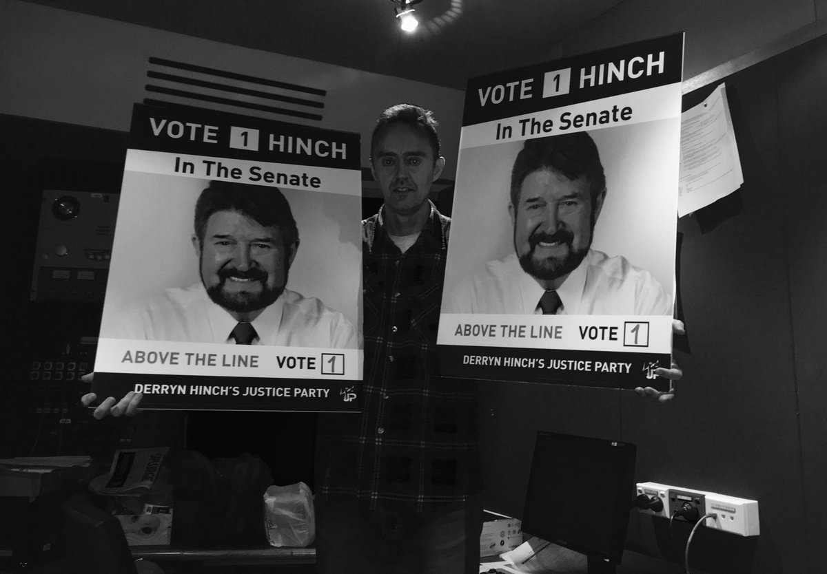 At 3AW this morning, left to right ... Hinch, Genge &amp; Hinch