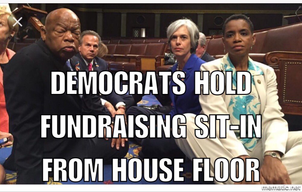 SandraXFreedom's tweet photo. Desperate Democrats fundraise from House floor #UniteBlue #tcot #pjnet #Hillary #MAGA #Trump #RedNationRising https://t.co/j9m1wjWcVt