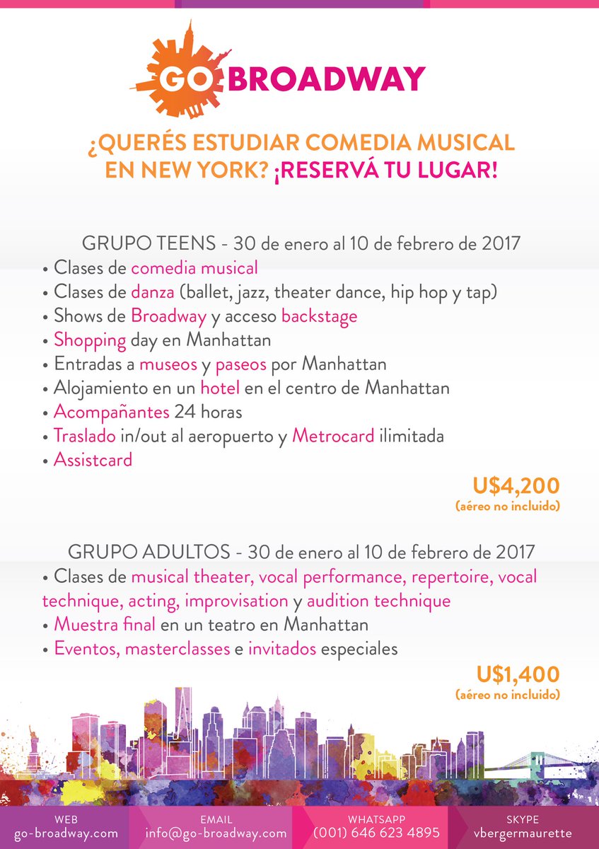 No te lo pierdas .... <a href="/panchovirasoro/">Pancho Virasoro</a> <a href="/MakeBelieveArg/">Make Believe</a> <a href="/GOBway/">GO Broadway</a>